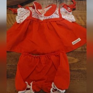 Vintage Cabbage Patch Kids Tie Shoulder Dress & Bloomers 1983 Girls Doll
